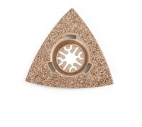 Escofina triangular de carburo de 80 mm para molienda gruesa en azulejos, piedra, madera, compatible con múltiples herramientas oscilantes y sistemas de extracción de polvo