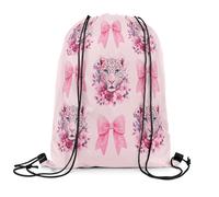 Escolares con Cordón Lindo Leopardo con Cincha Drawstring Backpacks Resistente Drawstring Bag para Yoga Viaje Buceo