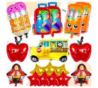 Escolares Globo de Aluminio,20 PCS Globos de Regreso a Clases,Globos Foil Regreso a la Escuela,Globos de Inscripción Escolar,Decoración de escolarización para niños y niñas (B)