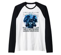 Esconde a tu Esposa El Alfa está aquí Alpha Wolf Cringy Tonto Camiseta Manga Raglan