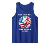 Esconde a tu esposa el alfa está aquí american alfa lobo Camiseta sin Mangas