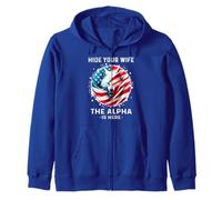 Esconde a tu esposa el alfa está aquí american alfa lobo Sudadera con Capucha