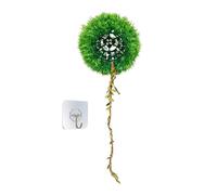Escondite de anfibios - Retiro esférico natural para gecos | Acabado de terciopelo verde con base pesada e interior hueco para dragón barbudo, , arañas y mascotas exóticas al aire libre