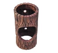 Escondite de árbol de reptiles, cueva para dormir de lagarto, piel de registro de simulación hueca, piel de lagarto de resina, refugio de hábitat impermeable, accesorios de tanque, reptil, piel de