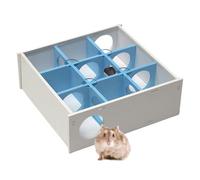 Escondite de laberinto de hámster, laberinto de madera de hámster, 9 cámaras, , hámster de madera, espaciosos escondites con múltiples habitaciones, juguete para razas pequeñas y mar