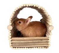 Escondite de Madera para Conejos, casa para hámster, rechinar los Dientes, Descanso para Animales y casa de Juegos para conejitos de Interior, Chinchillas, hámsteres y cobayas, cabaña para esconderse