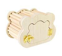 Escondite de madera para hámster - Bonita casa de madera en forma de nube | Pequeña cabaña para animales pequeños, casa de bosque, hábitat, decoración para jerbos enanos, ratones, animales pequeños,