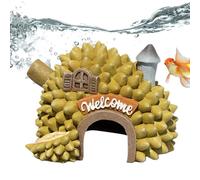 Escondite de pecera - Adorno de resina para cueva de casa de frutas, escondite de peces pequeños | Refugio de cueva de cría, adornos de pecera, decoraciones de paisaje subacuático, resina