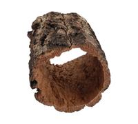 Escondite de Reptil Tronco Árbol Madera 6x5 Pulgadas Café | Cueva Realista para Serpientes y Cangrejos Ermitaños, Refugio de Privacidad, Selva Tropical