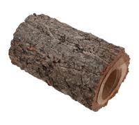 Escondite de Reptiles Tronco de Árbol Realista de Madera Marrón | Cueva Hueca, Fácil de Limpiar, Fomenta la Exploración, Compatible Tortugas y Lagartijas
