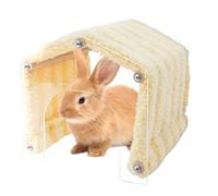 Escondite de terciopelo de 12 pulgadas, guarida pequeña para mascotas, interior acolchado, casa de cama para dormir, escondite de conejo de felpa suave lavable, sala de estar, zona de juego para
