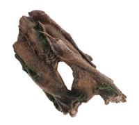Escondite de Tronco Hueco para Reptiles y Tortugas de Resina | Aspecto de Madera Realista, Refugio Beige para Terrario o Acuario, Fácil de Limpiar y Versátil