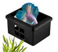 Escondite Flotante para Peces Betta | Cueva Flotante para Alimentación Y Descanso,Cueva Decorativa Acuario Pequeño Caja Cría para Hogar Acuario Oficina Restaurante