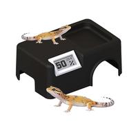 Escondite Gecko con sensor de temperatura y humedad decoración de terrario | refugio , para terrario, serpiente, tortuga, rana, y animales pequeños, reptil repositorio