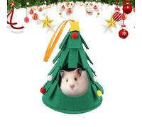 Escondite para árbol de Navidad, cama de Navidad para hámster, juguetes de Navidad para hámster que proporcionan un refugio cálido y acogedor para mascotas pequeñas para mantenerlas seguras