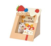 Escondite para Hámster - Jaula para Erizos de Madera,Casita Decorativa para Mascotas con Ejercicio, Forrajeo y Entretenimiento para Hámsteres, Cobayas y Erizos