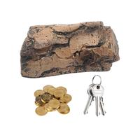 Escondite para llaves al aire libre, esconde llaves de madera falsa - decoración al aire libre, gadgets únicos para césped y patio, decoración de jardín, almacenamiento seguro
