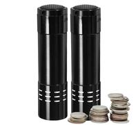 Escondite secreto de linterna disfrazada - 2 piezas en forma de linterna falsa, pequeño contenedor oculto para joyas, efectivo, objetos de, escondite de dinero | robo de seguridad dom