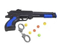 Escopeta Recortada lanzabolas + Diana | Arma de Juguete para niños - Rifle inofensivo y Divertida para Jugar