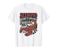 Escorpio Energía Astrología Signo Cita Zodíaco Camiseta gráfica económica, Hombre, Blanco, L