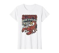 Escorpio Energía Astrología Signo Cita Zodíaco Camiseta gráfica económica, Mujer, Blanco, L