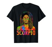 Escorpio Reina Locd Mujer Negro Zodiaco Africano Cumpleaños Camiseta
