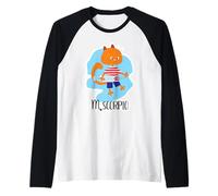 Escorpio Signo del Zodíaco Lindo Gato Astrología Horóscopo Camiseta Manga Raglan