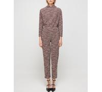 Escorpion Pantalon de mujer pitillo Jacquard jaspeado. Burdeos 40/S