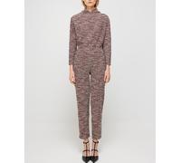 Escorpion Pantalon de mujer pitillo Jacquard jaspeado. Burdeos 48/L