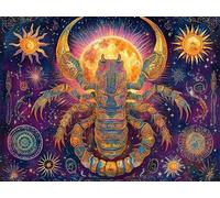 Escorpión Pintar por Numeros Adultos Sin Marco Lienzo 90x120cm, Pintar por Numeros Adultos Estilo japonés Patrón con 3 Pinceles y Pigmento Acrílico, Paint by Numbers Adults Kit per Home Decor, Cod1-4