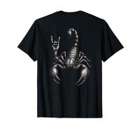 Escorpión Rock Gesture Cool Scorpion Retro Rock Music Lover Camiseta