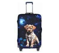 Escort de viaje de rosa azul cachorro, protección exquisita, funda de maleta altamente elástica, perfecta para maletas de 18 a 32 pulgadas, haciendo que viajar sea más cómodo, Blanco, L
