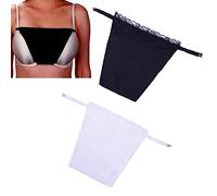 Escote Cubrir 2 Piezas Lady Lace Clip-on Mock Camisole Bra Insert Overlay Lace Chaleco Tops para Mujeres Niñas