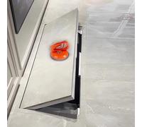 Escotilla de acceso al sótano con abridor de ventosa, panel de espacio oculto para escape de emergencia y cubierta de inspección