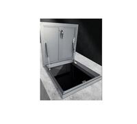 Escotilla de acceso al techo aislada con sello de goma, puerta de seguridad de acero impermeable para puerta de acceso al ático y ventilación subterránea del sótano (50 x 95 cm)