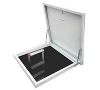 Escotilla de Acceso al Techo con Marco de Aluminio, Puerta de ático de Acero galvanizado con burlete, Ventana Tipo tragaluz para ático o sótano (55x55cm/21.7x21.7in)