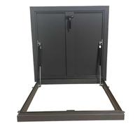 Escotilla de Acceso al Techo, Cubierta de claraboya de ático de aleación de Aluminio con Amortiguador de Gas y manija para una Puerta de Acceso versátil (90 * 90 cm)