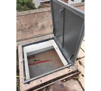 Escotilla de Acceso al Techo de Acero, Cubierta de Techo Impermeable, Puerta de Seguridad galvanizada, trampilla de Mantenimiento Exterior para Techo (65x85cm), Ideal par