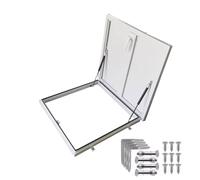 Escotilla de acceso comercial para techo, 55,88 x 55,88 cm, cubierta de techo para ático y sótano, tragaluz de salida para pozos, sótano, acceso a pozo, color blanco, seguro y resistente a la