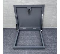 Escotilla de Acceso Comercial para techos con Marco galvanizado y Amortiguador de Gas, Cubierta Impermeable para claraboya de Emergencia para una Entrada Segura al Edificio.