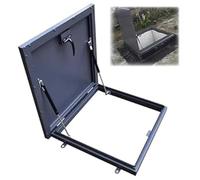 Escotilla de acceso de acero impermeable para puerta de tragaluz, resistente al robo, resorte de gas, seguridad para mantenimiento del techo, cubierta de acceso para una seguridad óptima