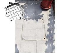 Escotilla de acceso de acero inoxidable con marco integrado, ideal para patios, jardines, escuelas (8 cm, 40 x 40 cm), diseño duradero, elegante, fácil instalación