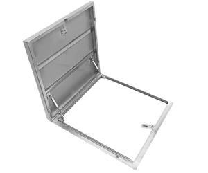 Escotilla de acceso de acero inoxidable con ventana de tragaluz con puntal de gas para ático sótano y solárium, 90 x 90 cm, tapa de techo para un fácil acceso y ventilación