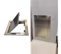 Escotilla de acceso de metal con puerta de servicio empotrada PushLock para fontanería y paneles eléctricos, 26 x 12 pulgadas, cubierta de pared con cierre de agua, panel de acceso de inspección