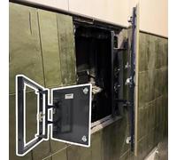 Escotilla de acceso de montaje empotrado con pestillo táctil, marco de acero galvanizado para azulejos/losas/piedra, puerta de servicio oculta para una fácil inspección