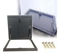 Escotilla de acceso de techo de acero galvanizado, puerta de seguridad resistente para patios, cubierta impermeable grande, tapa de registro comercial / sótano (70 x 70 cm)