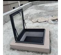 Escotilla de acceso de techo de aleación de aluminio duradera, ventana de escape de ático resistente a la lluvia, perfecta para terrazas solares, tapa exterior de techo para mejorar y luz.