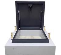 Escotilla de acceso de techo de metal con mango de bloqueo y junta de goma, 85,1 x 95 cm, tapa de salida de ático, sótano, bodega, cubierta impermeable para aberturas de 15 a 34 pulgadas