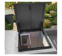 Escotilla de acceso para techo personalizada de 95 x 85 cm, cubierta de acceso comercial para puerta de ático ventilada, panel de acceso gris para una entrada segura del ático y diseño resistente a la