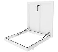 Escotilla de acero para ático con resortes de gas y cerradura para un acceso seguro al techo y entrada de emergencia